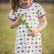 Load image into Gallery viewer, Sarah Dress Mardi Gras Print
