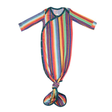 Load image into Gallery viewer, Serape Rainbow Stripped Knotted Gown
