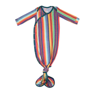 Serape Rainbow Stripped Knotted Gown