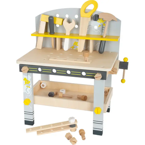 Small Foot Wooden Toys Compact Workbench "Miniwob" Playset Designed for Children Ages 3+ Years