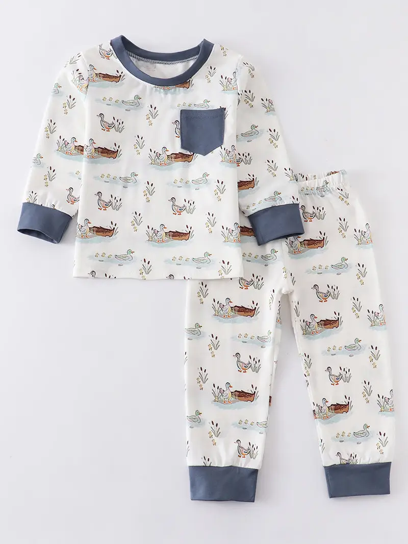 Duck Print Pocket Pj's