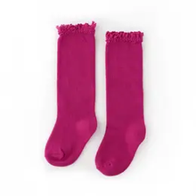 Load image into Gallery viewer, Lace Top Knee Highs, Little Stocking

