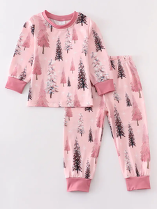 Pink Christmas Tree Pajamas